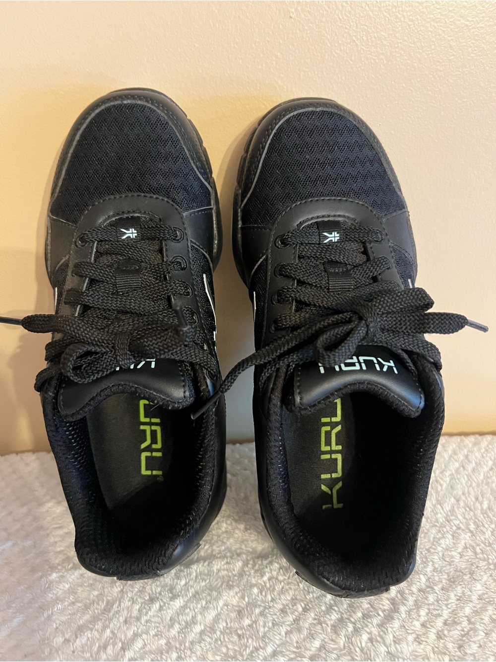 KURU Women’s Black Athletic Walking Shoes